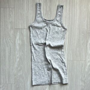 Hard Tail Light Gray Ribbed Top